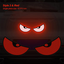 Load image into Gallery viewer, 2Pcs Universal Car Reflector Sticker Safety Warning Mark High Reflective Eyes for Car Bike Helmet Sticker Motorcycle
