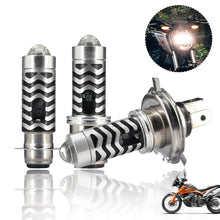 Load image into Gallery viewer, Motorcycle Headlight LED H4 H6 BA20D P15D H4 Hi/Low Dual Colors Headlight Projector Lens Bulb Motor Driving Lights DRL Front Lamp
