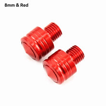 Load image into Gallery viewer, 2Pcs Motorcycle CNC Aluminum M8 M10 Rear View Mirror Hole Plugs Screws Rearview Mirror Anti-Rust Holder
