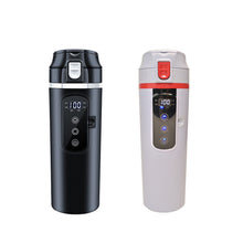 Load image into Gallery viewer, 12V/24V 500ml Heated Smart Car Heating Cup Temperature Control Electric Kettle Stainless Steel Cup Water Warmer Bottle

