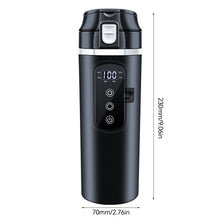 Load image into Gallery viewer, 12V/24V 500ml Heated Smart Car Heating Cup Temperature Control Electric Kettle Stainless Steel Cup Water Warmer Bottle
