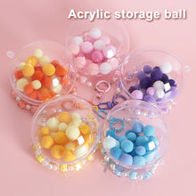 Load image into Gallery viewer, Acrylic Transparent Storage Ball Ornament Round Ball Bag Small Round Bag Crybaby Constellation Series Doll Storage Display Ball
