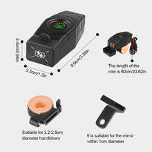 Load image into Gallery viewer, 36W Motorcycle Dual USB Charger Handlebar QC3.0 Fast Charging Waterproof 12V Phone Socket Adapter With Voltmeter Display Accessories
