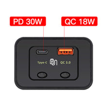 Load image into Gallery viewer, 12V/24V Car Fast Charger Type C + QC3.0 USB A PortLED Light Phone Charger Auto Adapter for RV RV Home Camper Caravans
