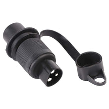 Load image into Gallery viewer, 12V 3 Pin 3 Pole Plug-in Trailer Socket Connectors Round Trailer Tractor Plug for Electrical Caravan Truck

