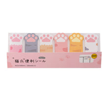 Load image into Gallery viewer, 1 set Kawaii Stationery Cartoon Cat Paw Memo Pad Bookmark Flags Index Tab Sticky Notes Label Paper Stickers
