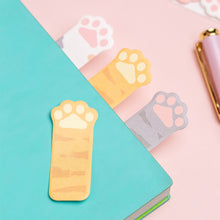 Load image into Gallery viewer, 1 set Kawaii Stationery Cartoon Cat Paw Memo Pad Bookmark Flags Index Tab Sticky Notes Label Paper Stickers
