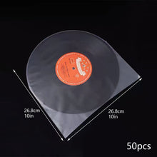 Load image into Gallery viewer, 50PCS 7/10/12 inch Vinyl Record Protecter LP Record Plastic Bags Anti-Static Record Sleeves Outer Inner Plastic Clear Cover Container
