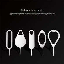 Load image into Gallery viewer, 20pcs Universal Sim Card Tray Removal Eject Pin Key Tool Stainless Steel Needle Opener Ejector for Most Mobile Phone Smartphone
