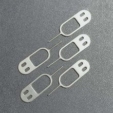 Load image into Gallery viewer, 20pcs Universal Sim Card Tray Removal Eject Pin Key Tool Stainless Steel Needle Opener Ejector for Most Mobile Phone Smartphone
