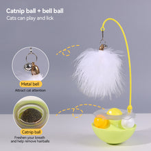 Load image into Gallery viewer, 1Pc Cat Tumbler Toy with Ball Feather Catnip Cat Interactive Feather Toys Pet Bumbler Funny Toy Kitten Toys
