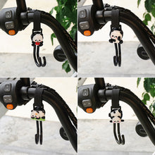 Load image into Gallery viewer, Rotatable Motorcycle Electric Bike Hand Bar with Double Hooks for Helmet Storage Hook Luggage Bag Hanger Holder Lovely Panda For Bicycle Scooter
