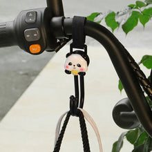 Load image into Gallery viewer, Rotatable Motorcycle Electric Bike Hand Bar with Double Hooks for Helmet Storage Hook Luggage Bag Hanger Holder Lovely Panda For Bicycle Scooter
