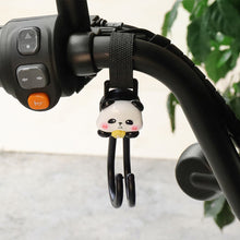 Load image into Gallery viewer, Rotatable Motorcycle Electric Bike Hand Bar with Double Hooks for Helmet Storage Hook Luggage Bag Hanger Holder Lovely Panda For Bicycle Scooter
