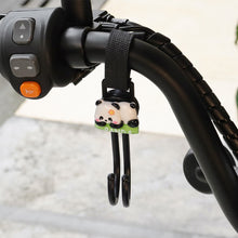 Load image into Gallery viewer, Rotatable Motorcycle Electric Bike Hand Bar with Double Hooks for Helmet Storage Hook Luggage Bag Hanger Holder Lovely Panda For Bicycle Scooter
