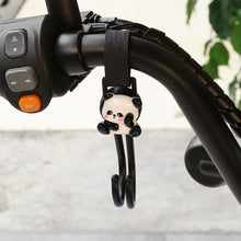 Load image into Gallery viewer, Rotatable Motorcycle Electric Bike Hand Bar with Double Hooks for Helmet Storage Hook Luggage Bag Hanger Holder Lovely Panda For Bicycle Scooter
