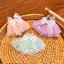 Load image into Gallery viewer, Headmaster Dog Love Transparent Yarn Bow Dress Mini Cute Doll Clothing Plush Toys Accessories Dressing Up Clothes for 13-15cm Doll
