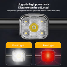 Load image into Gallery viewer, 5LED High Bright Bicycle Lights Cycling Lamp Front and Rear USB Rechargeable for MTB Bike Headlight Taillight Waterproof Lantern Lighting
