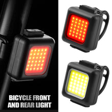 Load image into Gallery viewer, 130/80LM 150mAh Bicycle Front Rear Lamp Type-C USB Rechargeable Waterproof COB LED Warning Bike Cycling Light Cycling Accessories

