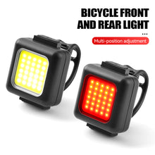 Load image into Gallery viewer, 130/80LM 150mAh Bicycle Front Rear Lamp Type-C USB Rechargeable Waterproof COB LED Warning Bike Cycling Light Cycling Accessories
