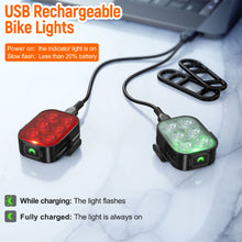 Load image into Gallery viewer, Bicycle Front Headlight Taillight Rear Bright Flashlight Cycling LED Type-C Rear Front Lights for MTB Road Bike Cycling
