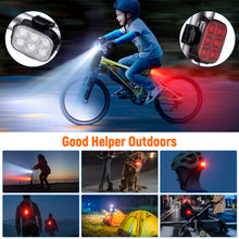 Load image into Gallery viewer, Bicycle Front Headlight Taillight Rear Bright Flashlight Cycling LED Type-C Rear Front Lights for MTB Road Bike Cycling
