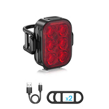 Load image into Gallery viewer, Bicycle Front Headlight Taillight Rear Bright Flashlight Cycling LED Type-C Rear Front Lights for MTB Road Bike Cycling
