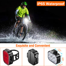 Load image into Gallery viewer, Bicycle Front Headlight Taillight Rear Bright Flashlight Cycling LED Type-C Rear Front Lights for MTB Road Bike Cycling
