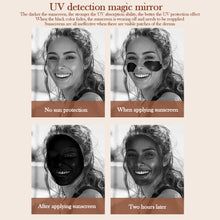 Load image into Gallery viewer, Portable Smart UV Sunscreen Test Mirror with Light 1000mah Rechargeable Vanity Mirror Beauty Sunscreen Makeup Pocket Size Traveling
