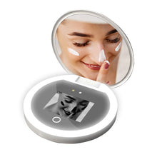 Load image into Gallery viewer, Portable Smart UV Sunscreen Test Mirror with Light 1000mah Rechargeable Vanity Mirror Beauty Sunscreen Makeup Pocket Size Traveling
