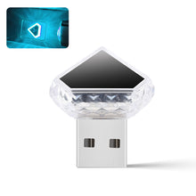 Load image into Gallery viewer, Car Interior USB Ambient Atmosphere Light LED Decorative Signal Lights Auto Reading Lamp Decorations Diamond Triangle
