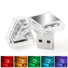Load image into Gallery viewer, Car Interior USB Ambient Atmosphere Light LED Decorative Signal Lights Auto Reading Lamp Decorations Diamond Triangle
