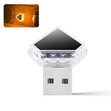 Load image into Gallery viewer, Car Interior USB Ambient Atmosphere Light LED Decorative Signal Lights Auto Reading Lamp Decorations Diamond Triangle

