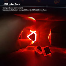 Load image into Gallery viewer, Car Interior USB Ambient Atmosphere Light LED Decorative Signal Lights Auto Reading Lamp Decorations Diamond Triangle
