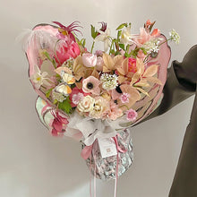Load image into Gallery viewer, Colorful Butterfly Shaped Paper Wrapped in Flower Paper Kraft Paper Wind Paper Crystal Butterfly Waterproof OPP Film Packaging Paper
