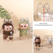Load image into Gallery viewer, 1Pc Protective Acrylic Storage Case For Plush Dolls Display Bag for Labubu No Doll Acrylic Case Transparent Portable Cable Organizer Box Storage Case

