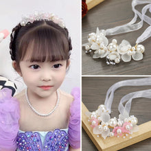 Load image into Gallery viewer, Children's Princess Hairband Supernatural Pearl Hair Accessories Performance Headband Women's Child Hair Ornaments
