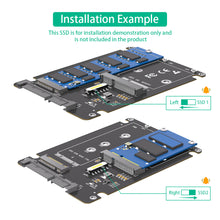 Load image into Gallery viewer, 1PC M.2-mSATA To SATA Solid State SSD To SATA External Disk Box 2-IN-1 Conversion Board External Box
