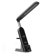 Load image into Gallery viewer, 15W 7-IN-1 Multifunctional Desk Lamp Wireless Charging Foldable Led Eye Protection Desk Lamp Mobile Charger With Alarm Clock
