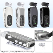 Load image into Gallery viewer, Clip-On Bluetooth Earphones Retractable Wireless Earphones With LCD Digital Display Ultra-Long Life Noise Cancelling Earphones
