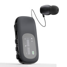 Load image into Gallery viewer, Clip-On Bluetooth Earphones Retractable Wireless Earphones With LCD Digital Display Ultra-Long Life Noise Cancelling Earphones
