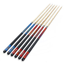 Load image into Gallery viewer, 1PC 146CM 1/2 Split Ash Billiard Cue 13MM Head Black 8 Pool Cue Wrap Grip Billiard Accessories
