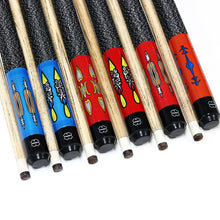 Load image into Gallery viewer, 1PC 146CM 1/2 Split Ash Billiard Cue 13MM Head Black 8 Pool Cue Wrap Grip Billiard Accessories
