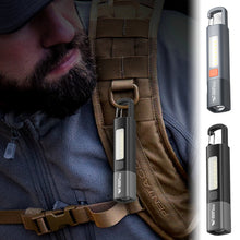 Load image into Gallery viewer, 1PC Multi-Function Telescopic Focus Long Range Flashlight COB Floodlight Side Camping Light With Hook Outdoor Portable Charging Bank
