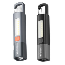 Load image into Gallery viewer, 1PC Multi-Function Telescopic Focus Long Range Flashlight COB Floodlight Side Camping Light With Hook Outdoor Portable Charging Bank
