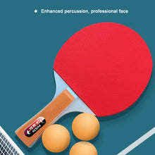 Load image into Gallery viewer, Table Tennis Racket Set Positive And Negative Particle Adhesive Beginner Training Equipment (2 Rackets +3 Balls)
