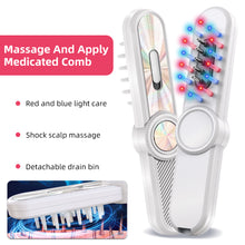 Load image into Gallery viewer, Scalp Massage Medicated Comb Red Blue Light Electric Massage Comb Hair Care Essence Applicator Electric Comb for Scalp Care
