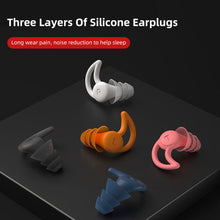Load image into Gallery viewer, Three-layer Soft Silicone Noise Reduction Earplugs Comfortable Reusable Anti-Noise Soundproof Washable Sleeping Earplugs
