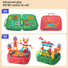Load image into Gallery viewer, 230pcs Children DIY Tool Toys Set Electric Drill Screw Nuts 3D Puzzle Toy Pretend Play Tool Kits 2D/3D Educational Toy
