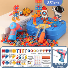 Load image into Gallery viewer, 156/211/351pcs Children's Toolbox Set Simulation Repair Tools Electric Drill Screwdriver Tool Kit Pretend Play Toy Plastic Toy
